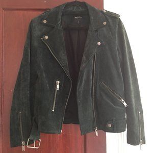 Suede Leather Biker Jacket